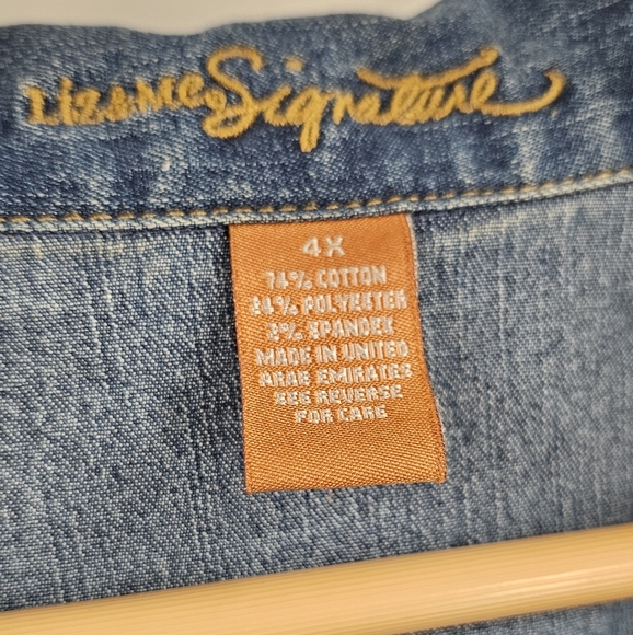 Liz & Me Signiture Jean Vintage Vest Size 4X - Picture 2 of 12